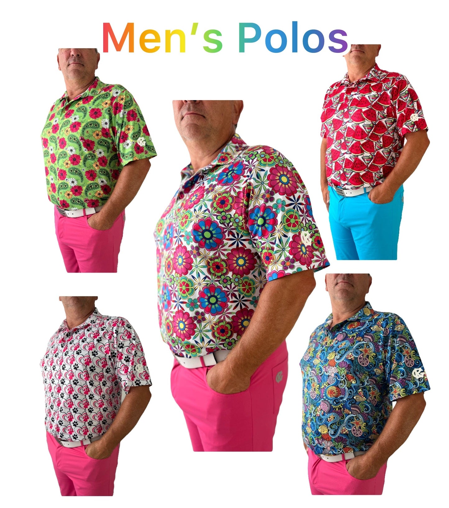 2025 Men's Assorted Printed  Polos