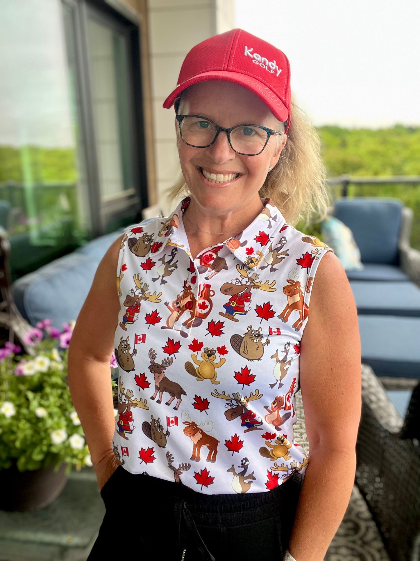 Canada EH? Sleeveless polos-1