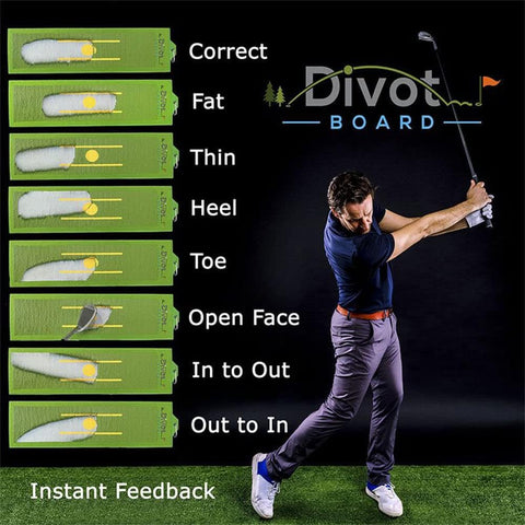 Divot Board showing swing path feedback